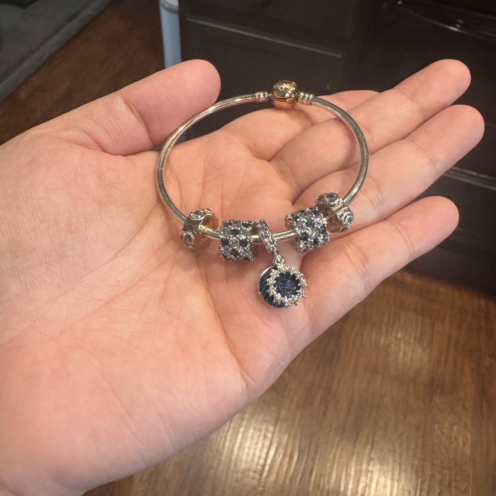 Pandora Bangle with charms
